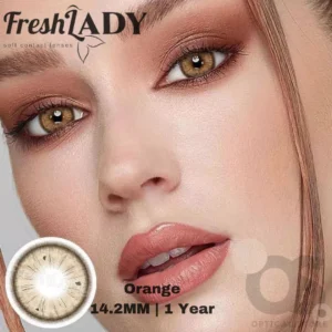 Freshlady Orange with Color Contact Lens, Disposable cosmetic eye lens