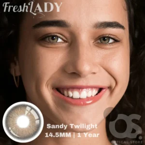 Freshlady Sandy Twilight white Color Contact Lens, Disposable cosmetic eye lens