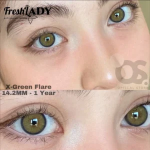 Freshlady X-Green Flare Color Contact Lens, Disposable cosmetic eye lens